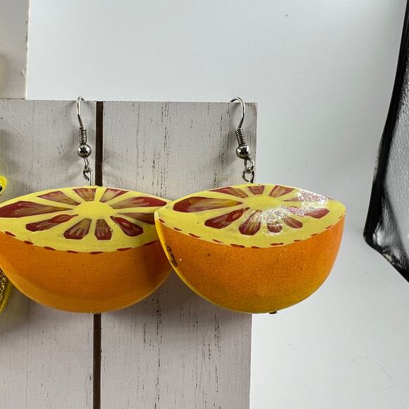 Simply Southern Pineapple Earrings Claires Flip Flop Studs & Orange Earrings - Picture 1 of 7